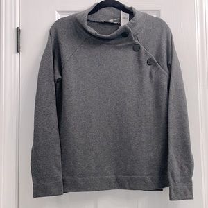 Loft Button Pullover Sweatshirt